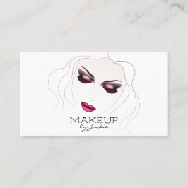 Tarjeta de visita del artista de maquillaje con la