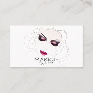 Tarjeta de visita del artista de maquillaje con la
