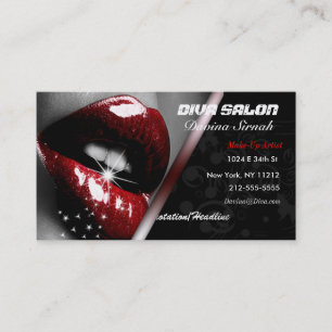 Tarjeta de visita del artista de maquillaje del