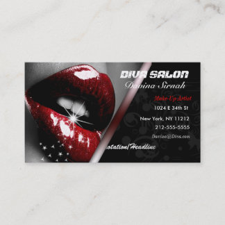Tarjeta de visita del artista de maquillaje del