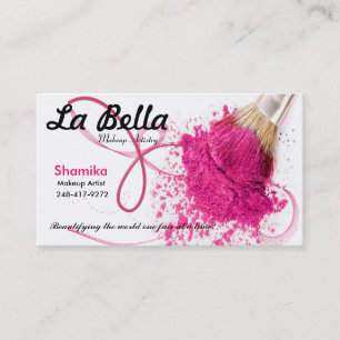 Tarjeta de visita del artista de maquillaje del