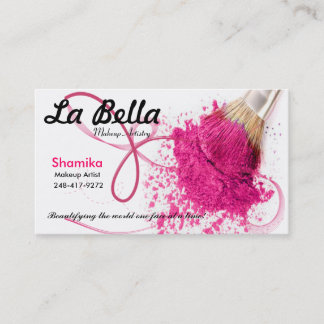 Tarjeta de visita del artista de maquillaje del