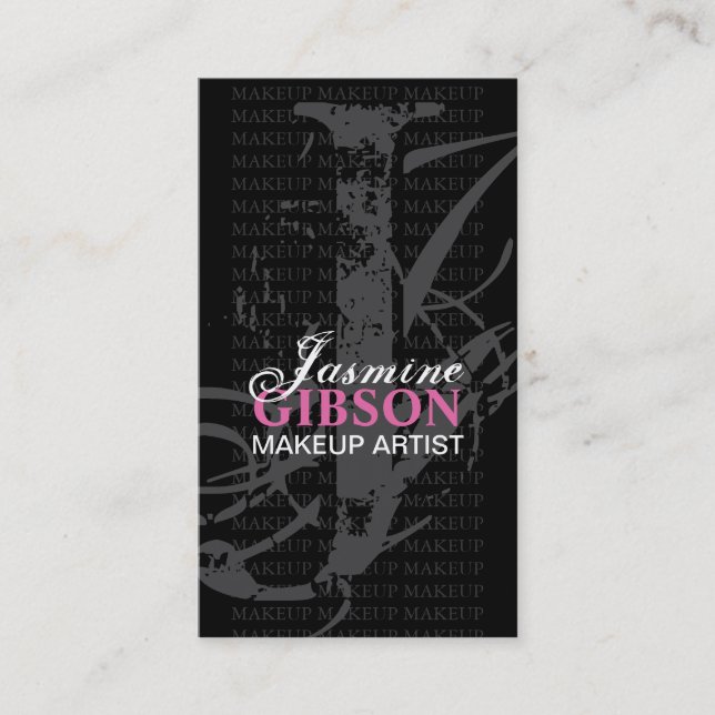 TARJETA de VISITA del ARTISTA de MAQUILLAJE del (Anverso)