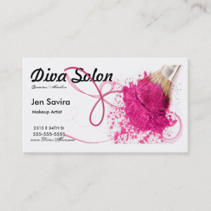 Tarjeta de visita del artista de maquillaje del