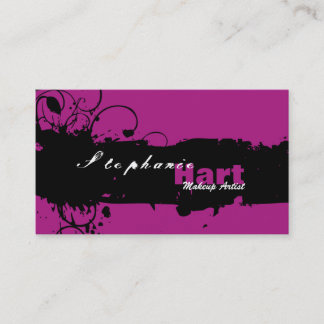 Tarjeta de visita del artista de maquillaje - rosa