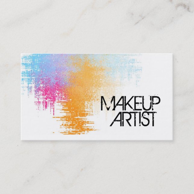 Tarjeta de visita del artista del chapoteo del (Anverso)