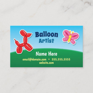 Tarjeta de visita del artista del globo