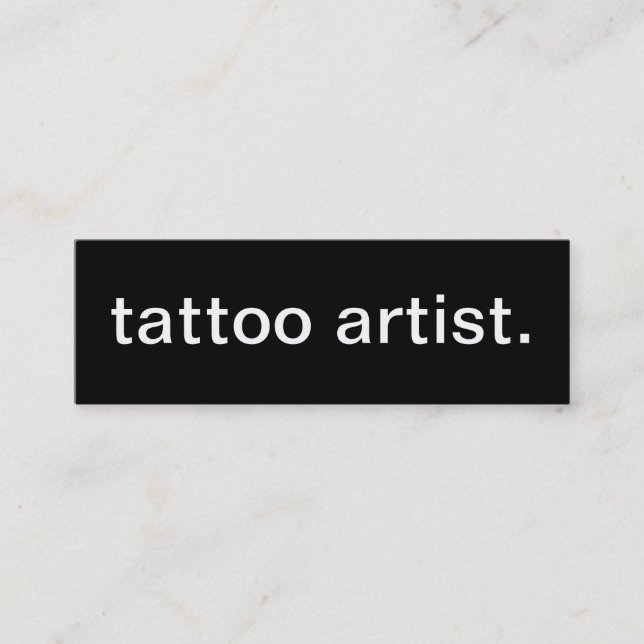 Tarjeta de visita del artista del tatuaje (Anverso)