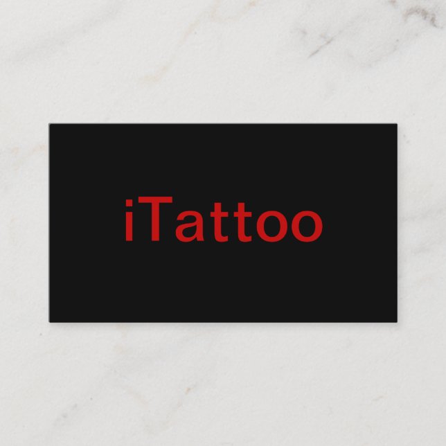 Tarjeta de visita del artista del tatuaje (Anverso)