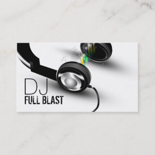 Tarjeta de visita del auricular de DJ