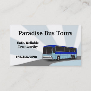 Tarjeta de visita del autobús de la carta