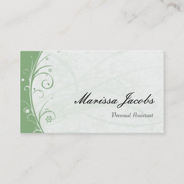 Tarjeta de visita del ayudante personal de la (Anverso)