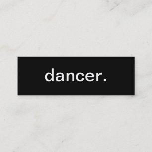 Tarjeta de visita del bailarín