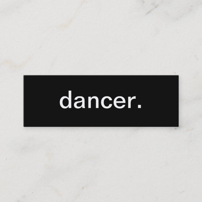 Tarjeta de visita del bailarín (Anverso)