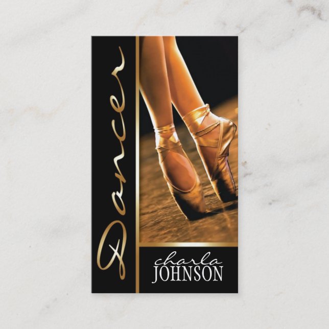 TARJETA DE VISITA DEL BAILARÍN DE BALLET (Anverso)