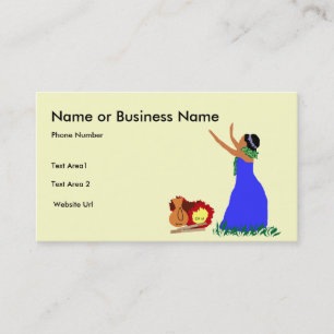 Tarjeta de visita del bailarín de Hula