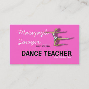 Tarjeta de visita del bailarín del coreógrafo de