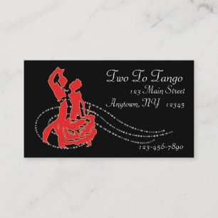 Tarjeta de visita del baile de salón de baile