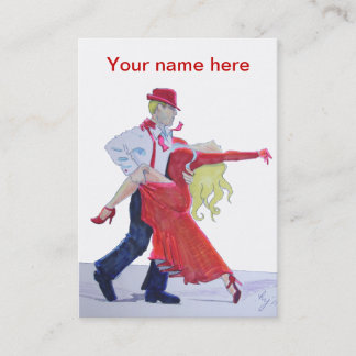 tarjeta de visita del baile de salón de baile