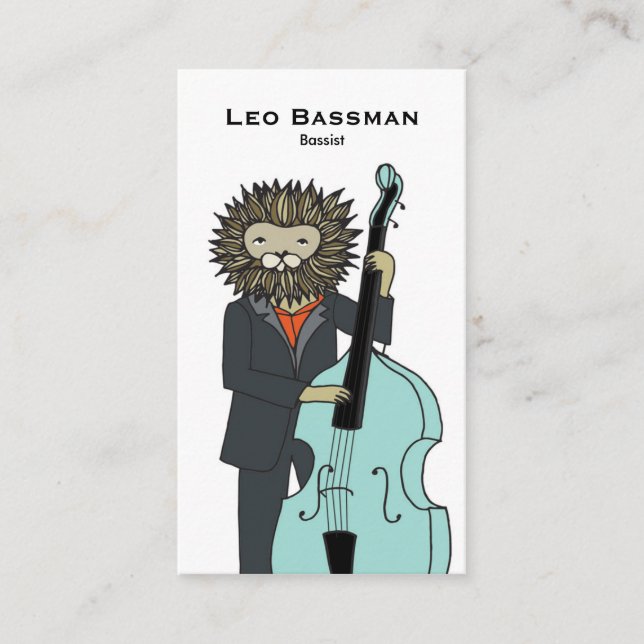 Tarjeta de visita del bajista (Anverso)