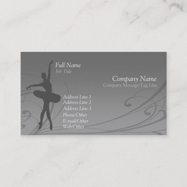 Tarjeta de visita del ballet (Anverso)