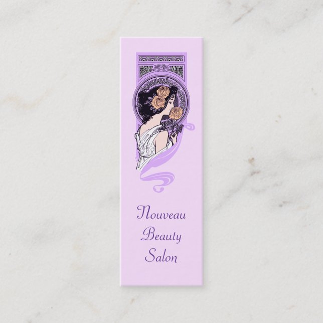 Tarjeta de visita del balneario del salón del (Anverso)