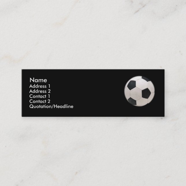 Tarjeta de visita del balón de fútbol (Anverso)