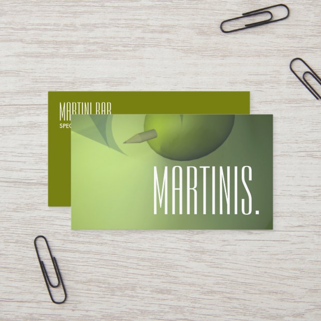 tarjeta de visita del bar martini (Anverso/Reverso In Situ)
