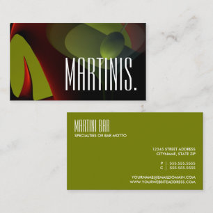 tarjeta de visita del bar martini