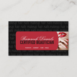 Tarjeta de visita del Beautician