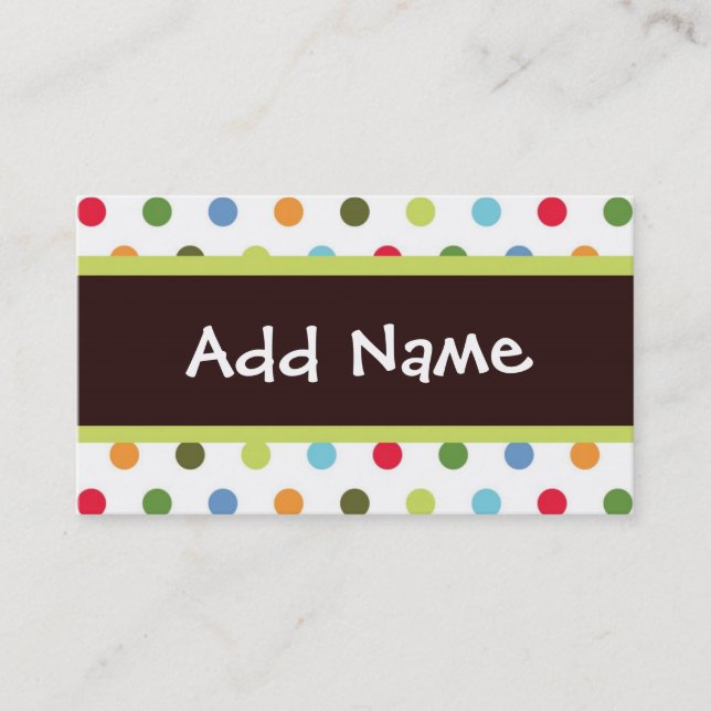 Tarjeta de visita del bebé de la cadera (Anverso)