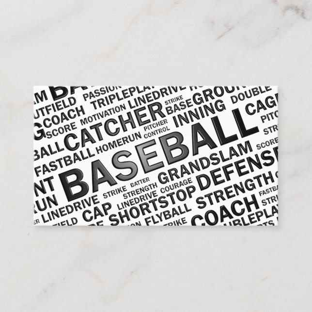 Tarjeta de visita del béisbol (Anverso)