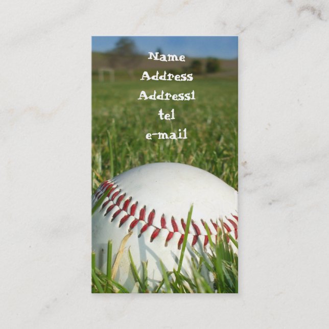 Tarjeta de visita del béisbol (Anverso)