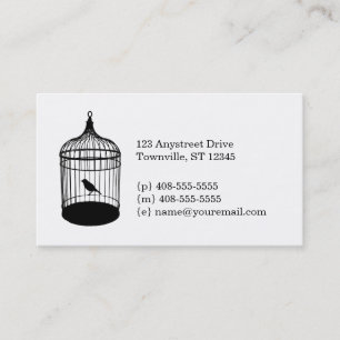 Tarjeta de visita del Birdcage
