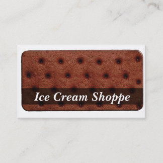 Tarjeta de visita del bocadillo del helado