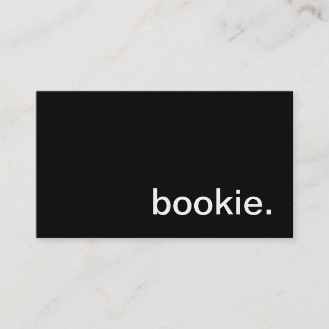 Tarjeta de visita del Bookie (Anverso)