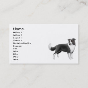 Tarjeta de visita del border collie
