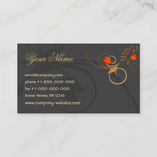 Tarjeta de visita del boutique de la moda (Anverso)