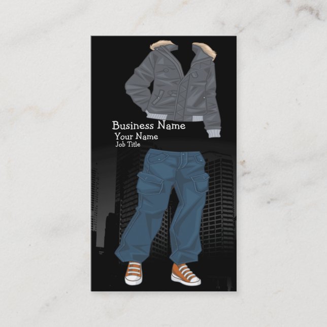 Tarjeta de visita del boutique de la moda (Anverso)