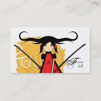 Tarjeta de visita del boutique de la muñeca