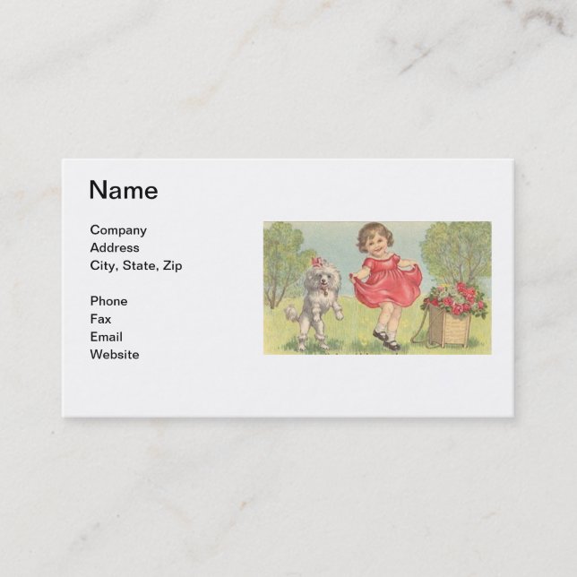 Tarjeta de visita del boutique de los niños (Anverso)