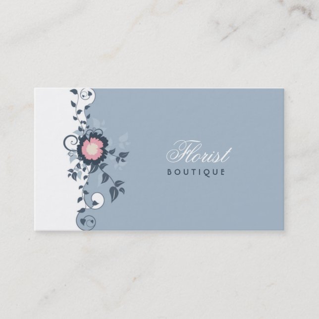 Tarjeta de visita del boutique del florista (Anverso)