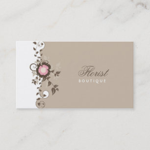 Tarjeta de visita del boutique del florista