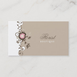 Tarjeta de visita del boutique del florista