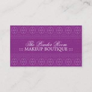 Tarjeta de visita del boutique del maquillaje