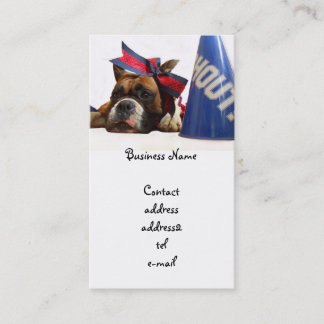 Tarjeta de visita del boxeador de la animadora