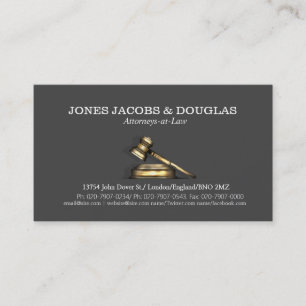 Tarjeta de visita del bufete de abogados del
