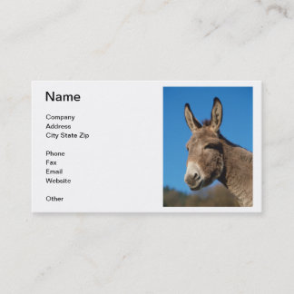 Tarjeta de visita del burro