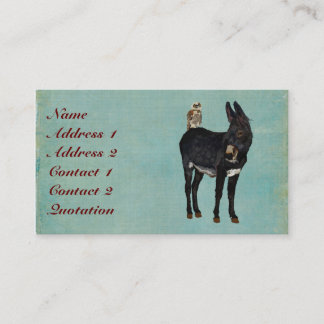 Tarjeta de visita del BURRO y del BÚHO del AÑIL