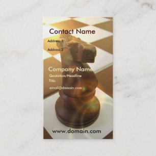 Tarjeta de visita del caballero del ajedrez